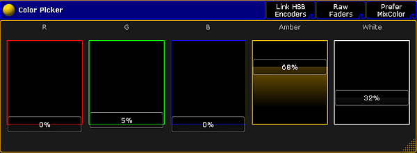 Using The Color Picker - grandMA2 User Manual - Help pages of MA Lighting  International GmbH