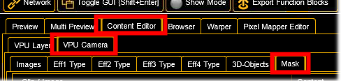 Content editor - mask channel function