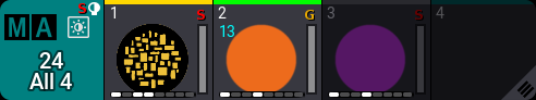 Example of a preset pool with a colored bar at the top.