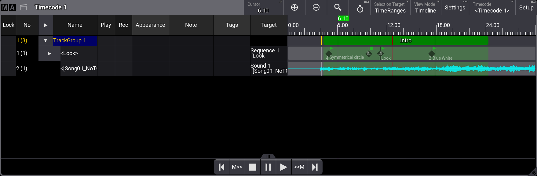 Timecode Viewer Window.