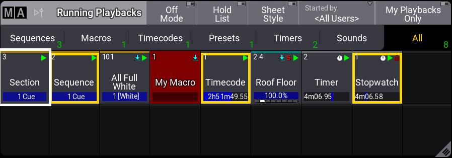Running playback window&nbsp;